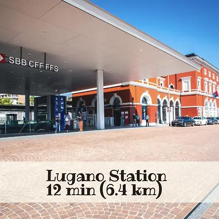 Vista E Montagna A 5 Stelle لوغانو